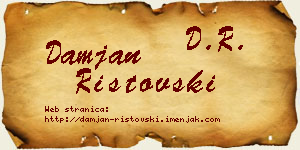 Damjan Ristovski vizit kartica
